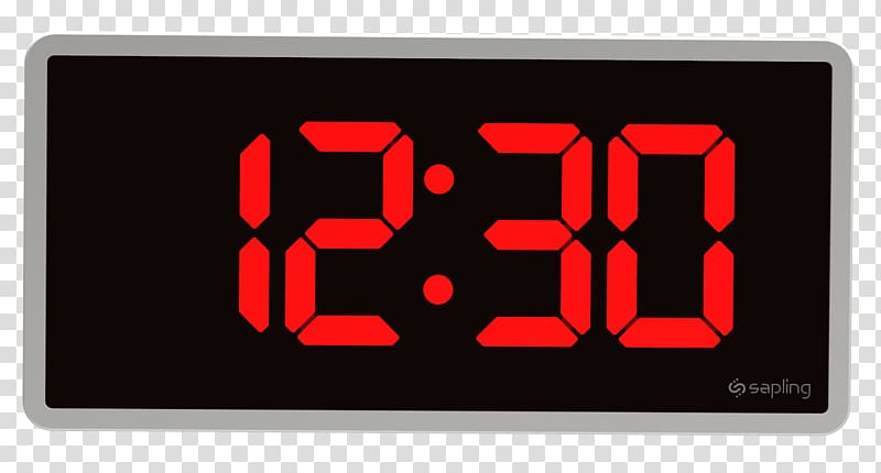 Digital clock Alarm Clocks Light-emitting diode Timer, clock transparent background PNG clipart