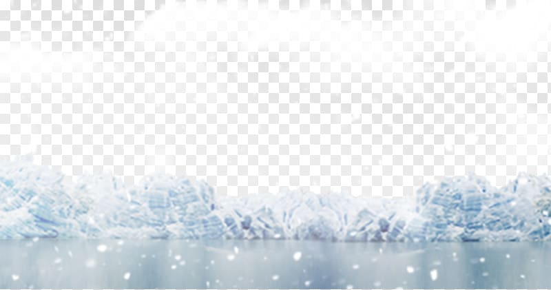 white clouds illustration, Ice Snow White , Snow falling on the ice transparent background PNG clipart
