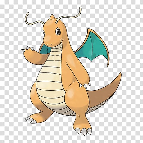Pokemon character illustration, Dragonite Pokemon transparent background PNG clipart