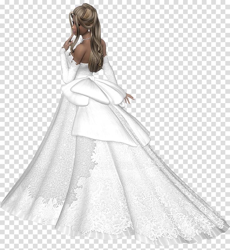 woman wearing white wedding dress, Contemporary Western wedding dress Bride, Wedding dress transparent background PNG clipart