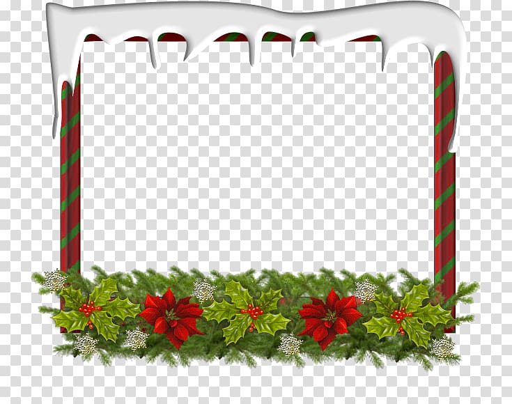 red, white, and green Christmas frame illustration, Christmas Day Frames graph, taobao page decoration transparent background PNG clipart
