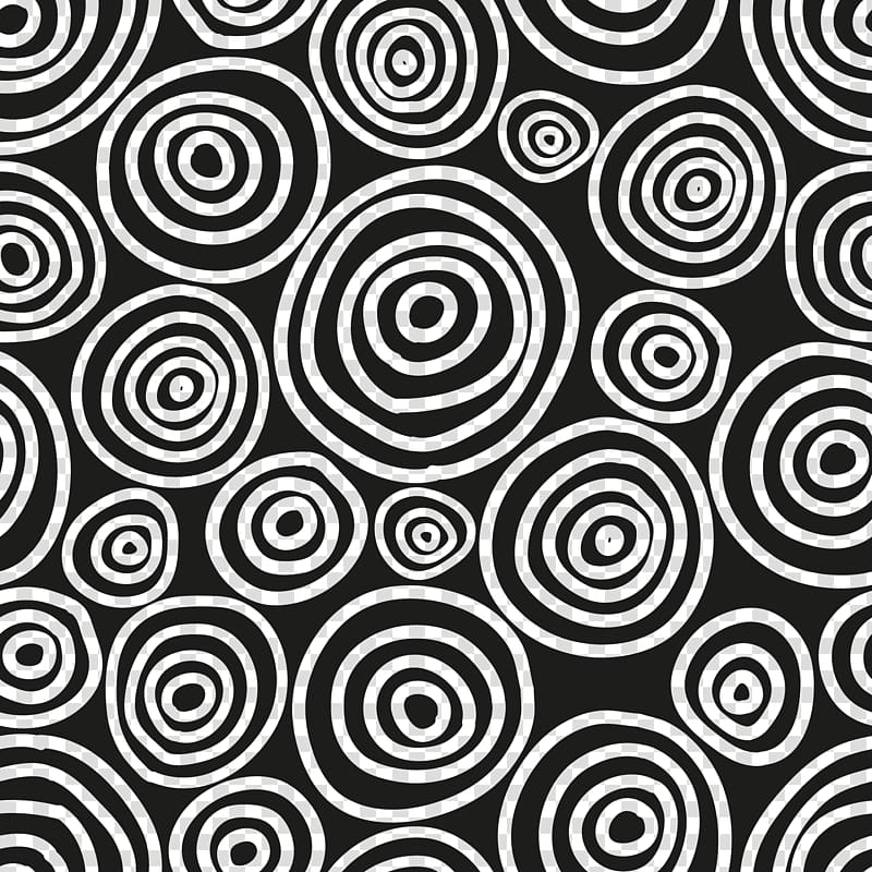 Black and white Cartoon, Shading background watermark,Cartoon painted circle swirl Shading transparent background PNG clipart