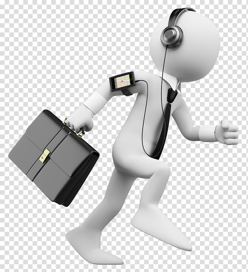 Businessperson Illustration, Hurry to go to work transparent background PNG clipart