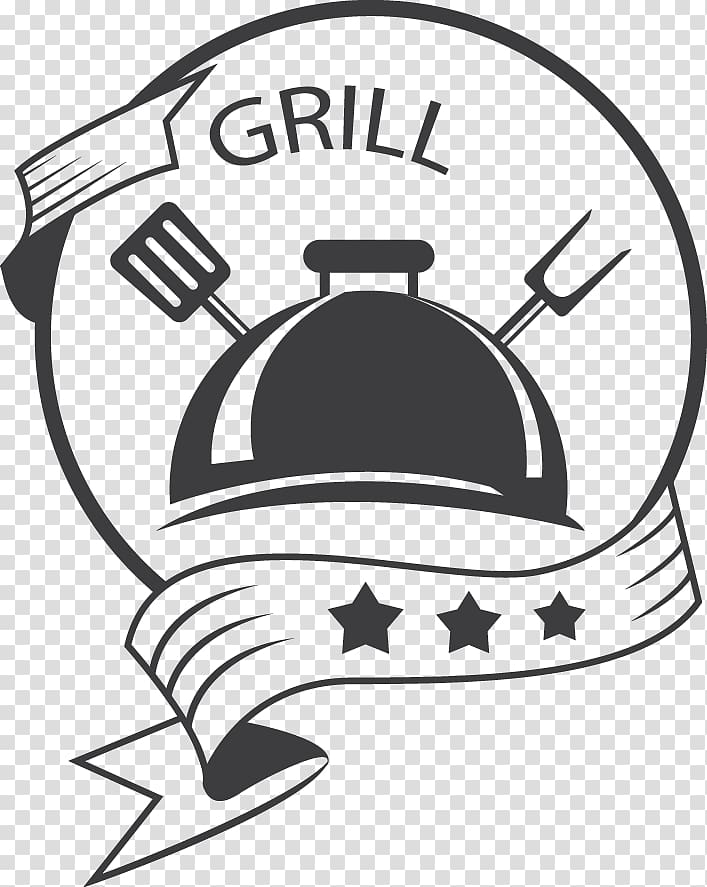 Grill logo, Logo Restaurant Food, Retro food labels transparent background PNG clipart
