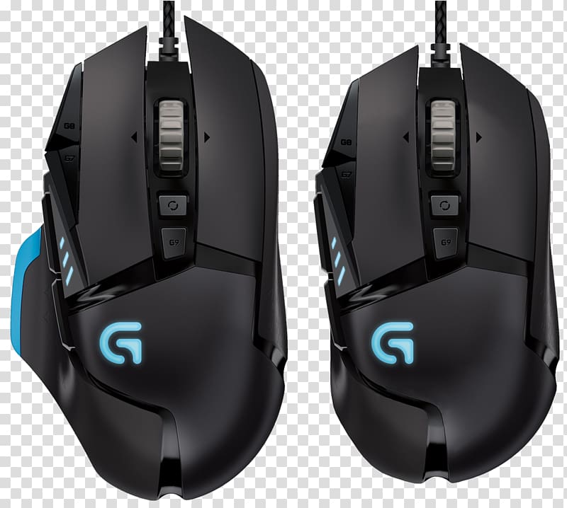 Logitech G502 Proteus Spectrum Computer mouse Logitech G502 Proteus Core Logitech Cloth Gaming Mouse Pad, logitech wireless headset problems transparent background PNG clipart