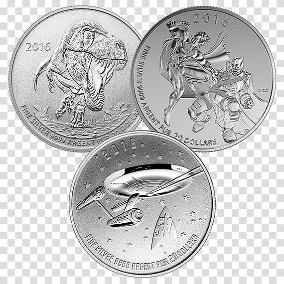 Silver coin Silver coin Canada Royal Canadian Mint, metal coin transparent background PNG clipart