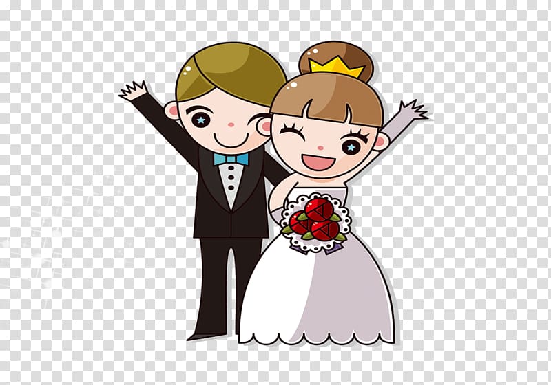 Wedding Cartoon Bridegroom , Wedding cartoon characters transparent background PNG clipart