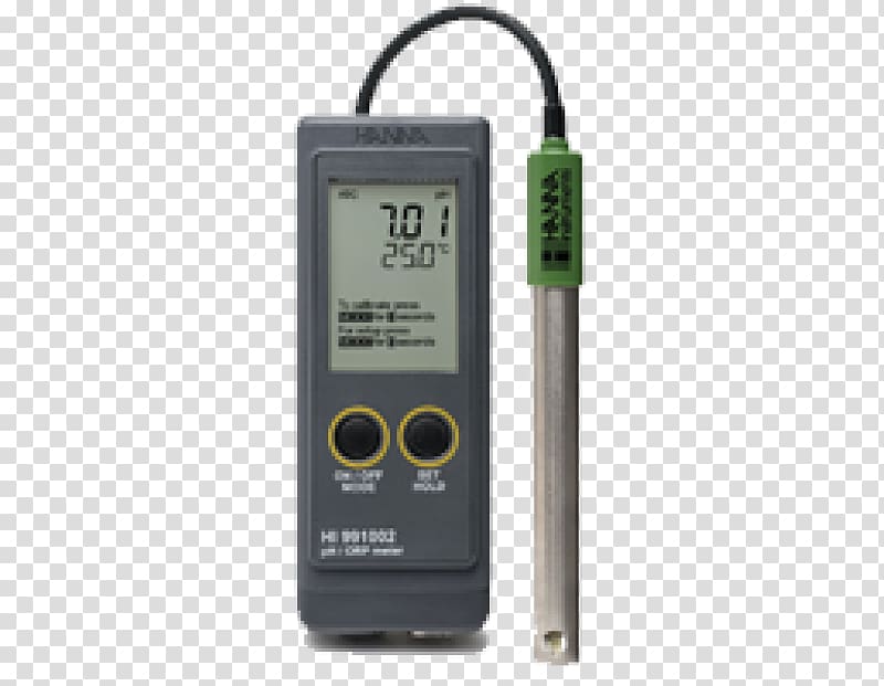 Hanna Instruments pH meter Reduction potential Temperature, water transparent background PNG clipart