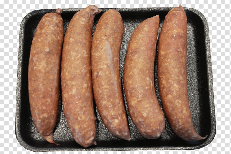 Thuringian sausage Bratwurst Barbecue Bockwurst, smoked sausage transparent background PNG clipart