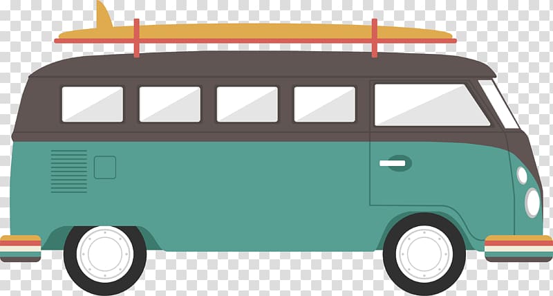 Iced coffee Van Cafe, Retro bus transparent background PNG clipart