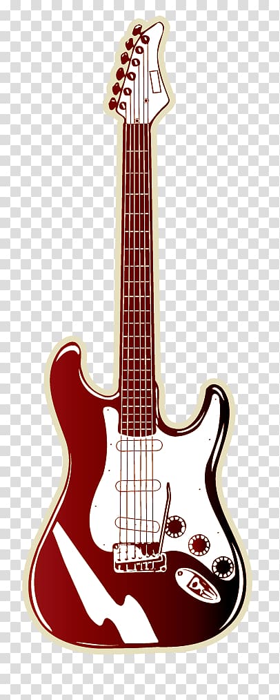 white and brown electric guitar , Fender Stratocaster Electric guitar Musical instrument, Guitar transparent background PNG clipart