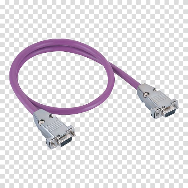Serial cable Electrical connector Profibus D-subminiature Electrical cable, Fieldbus transparent background PNG clipart
