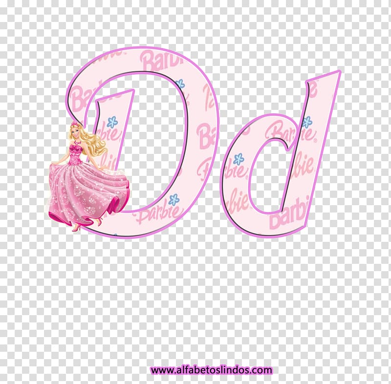 Alphabet Barbie Doll Letter OOAK, rosa transparent background PNG clipart
