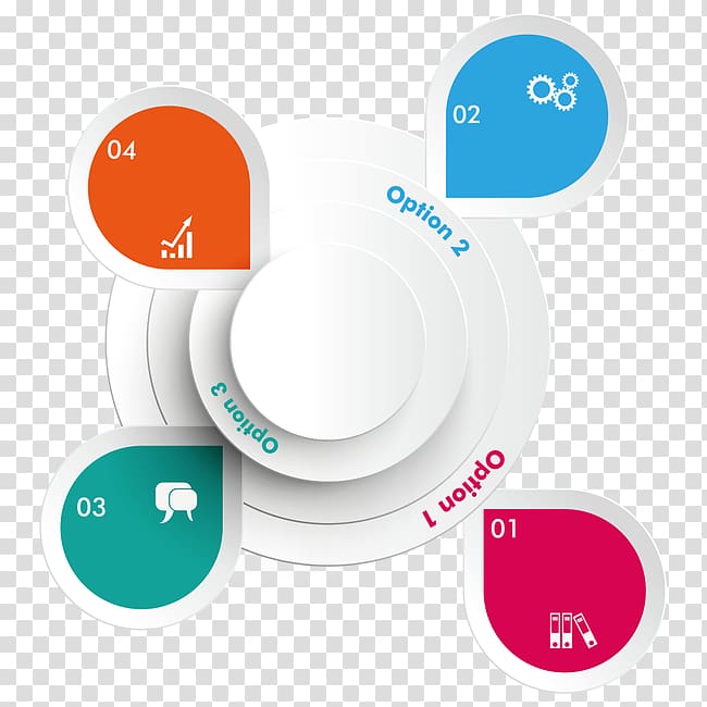 white and blue option chart, Infographic Chart Diagram, PPT element transparent background PNG clipart