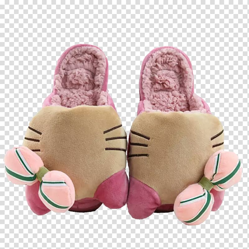 Slipper Hello Kitty Shoe Plush, Hello Kitty plush shoes transparent background PNG clipart