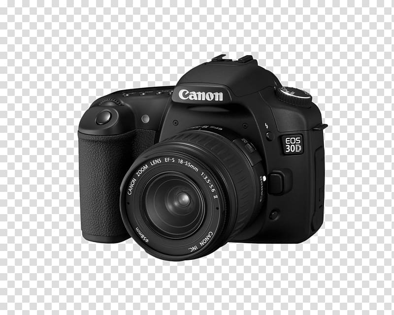 Canon EOS 40D Canon EOS 20D Canon EOS 400D Canon EOS D30 Canon EF-S 18–55mm lens, Camera transparent background PNG clipart