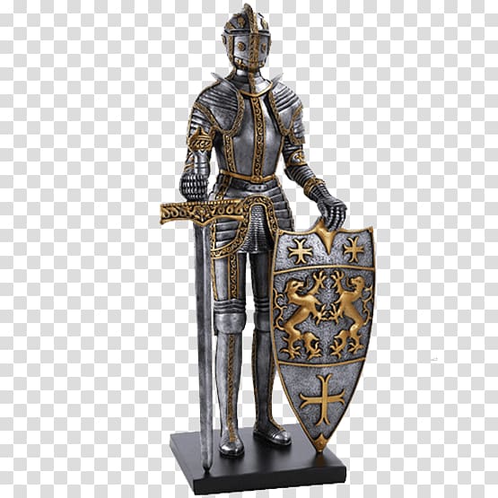 Middle Ages Plate armour Knight Components of medieval armour, lion shield transparent background PNG clipart