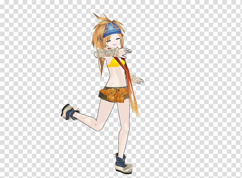 MikuMikuDance Metasequoia Costume Character Final Fantasy VI, rikku transparent background PNG clipart