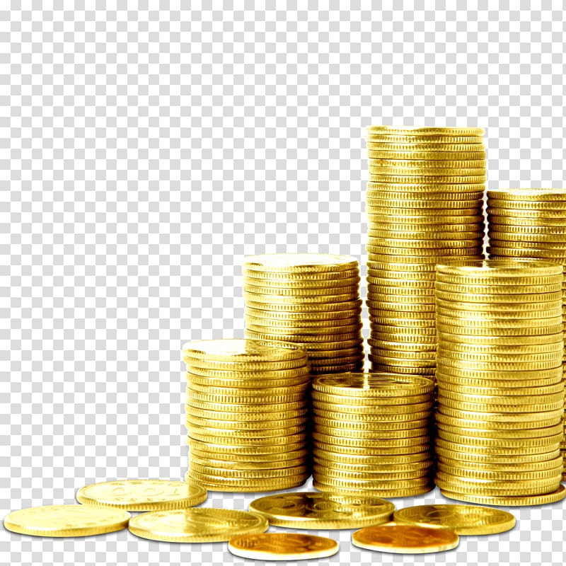 stacks of gold-colored coins on surface, Money Coin Personal finance , money transparent background PNG clipart