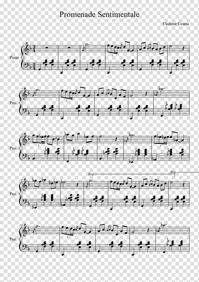 Paradise Sheet Music Piano L\'amour toujours, ed 70 | 0 favorited transparent background PNG clipart