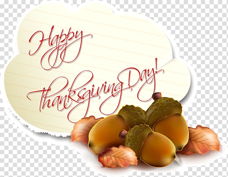 Thanksgiving Birthday Holiday Greeting card, Acorn Thanksgiving Happy Card transparent background PNG clipart