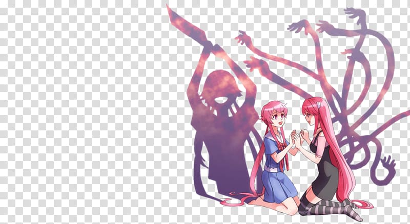 Yuno Gasai Future Diary Elfen Lied Hellsing Anime, mirai nikki transparent background PNG clipart