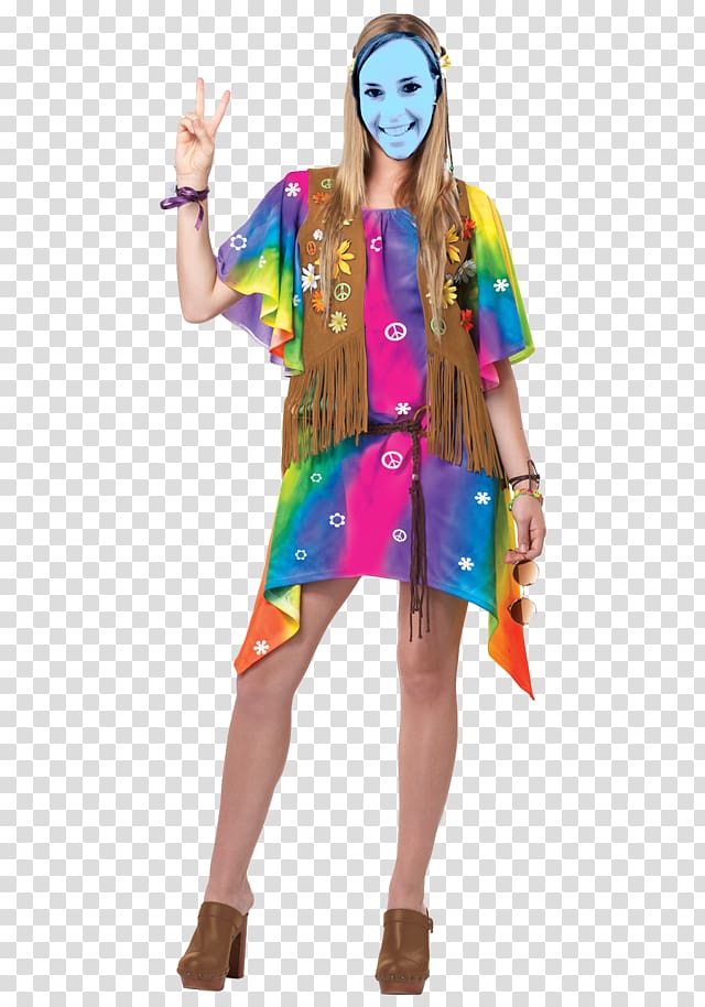 Costume party Groovy Girls Halloween costume Hippie, child transparent background PNG clipart