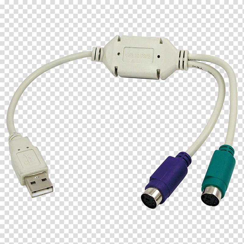 PlayStation 2 PS/2 port USB Adapter Electrical cable, USB transparent background PNG clipart