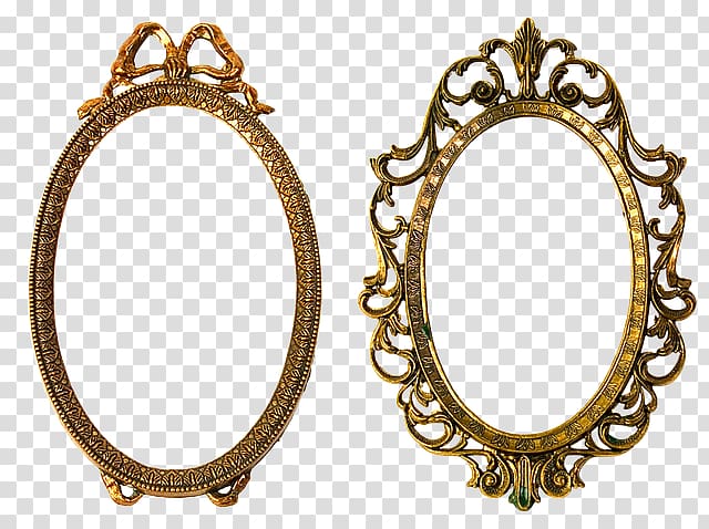 Frames Portable Network Graphics Gold Oval Mirror, gold transparent background PNG clipart