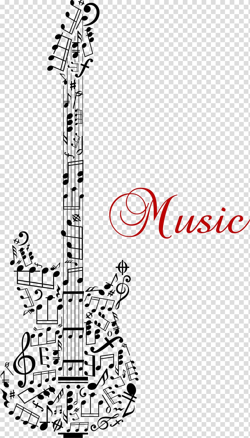 musical note guitar , Guitar Musical note illustration, Musical letters transparent background PNG clipart