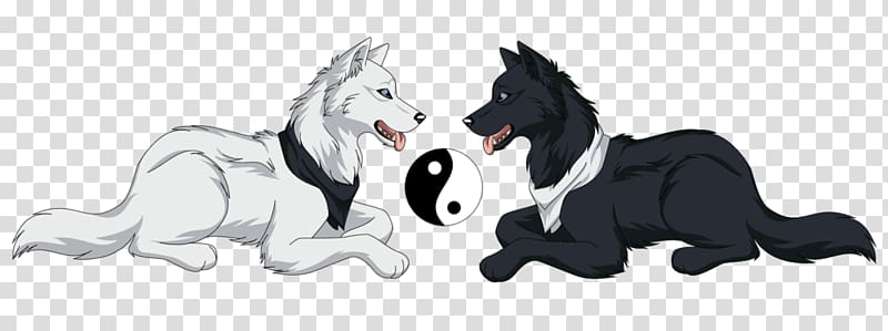 Dog Yin and yang Line art , ying and yang transparent background PNG clipart