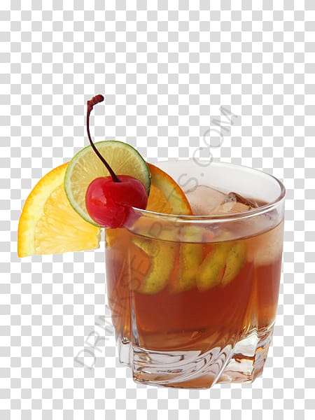 Cocktail garnish Old Fashioned Sea Breeze Mai Tai Rum and Coke, old fashioned transparent background PNG clipart