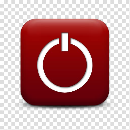 Computer Icons Button Symbol Desktop , Red Power Button Icon transparent background PNG clipart