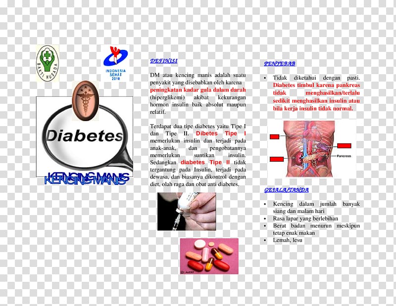 Diabetes mellitus type 2 Pamphlet Brochure Anti-diabetic medication, leaflets transparent background PNG clipart