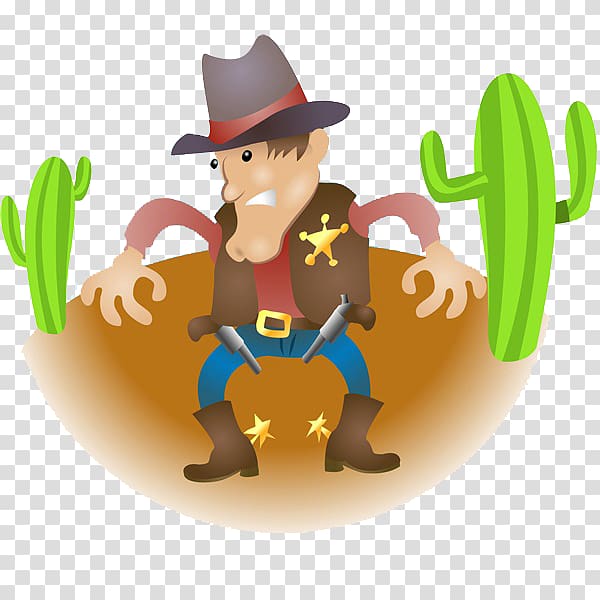 American frontier Cowboy Illustration, Handsome man transparent background PNG clipart