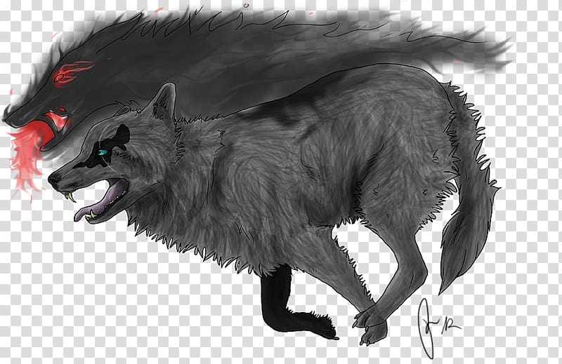 Gray wolf Werewolf Fur Snout Animal, Rain Fall transparent background PNG clipart