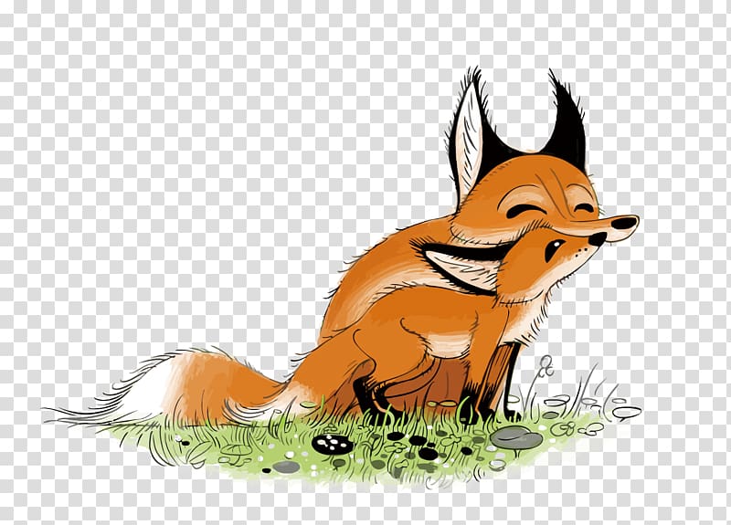 Red fox Swift fox Cartoon Illustration, fox transparent background PNG clipart