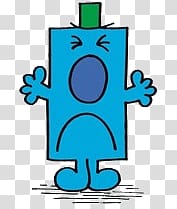 blue and green cartoon character illustration, Mr. Grumpy transparent background PNG clipart