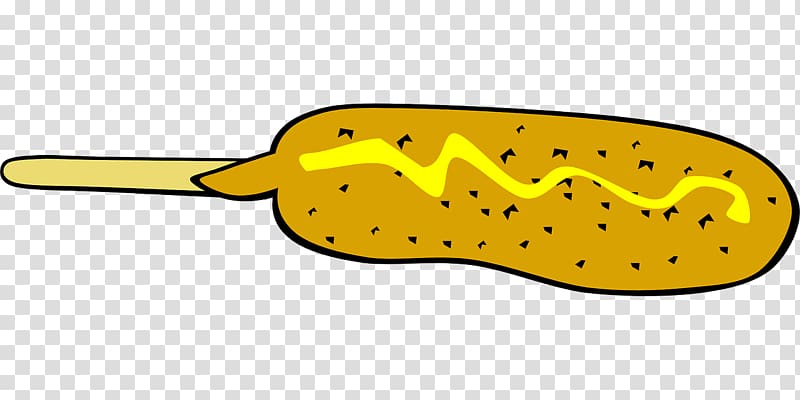 Corn dog Hot dog Fast food , Yellow hot dog transparent background PNG clipart