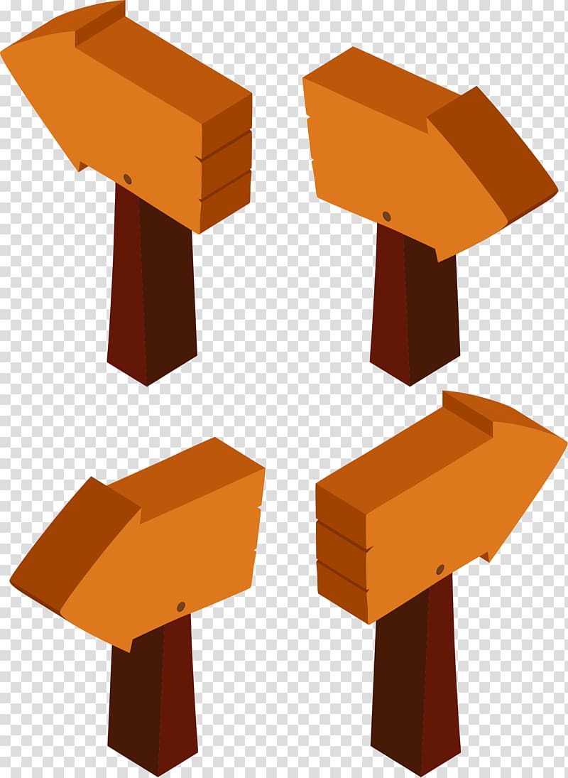 Euclidean 3D computer graphics Illustration, Indicating the direction of the wooden arrows transparent background PNG clipart