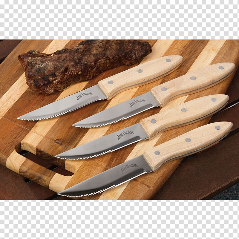 Knife Barbecue Jim Beam Meat Steak, knife transparent background PNG clipart