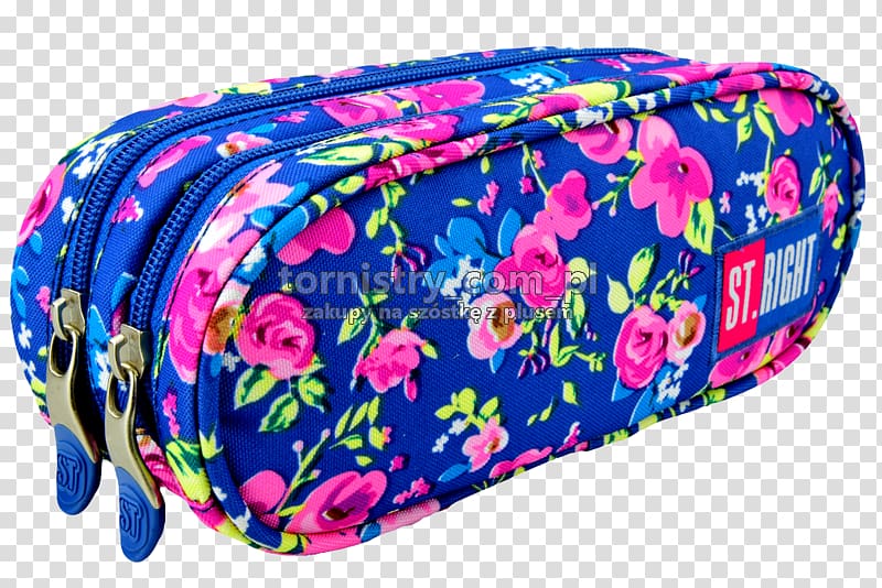 Pen & Pencil Cases Blue Backpack Bag, navy blue flowers transparent background PNG clipart