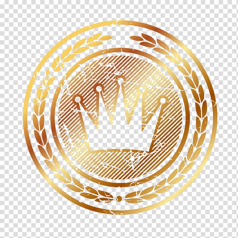 Crown Hat, Golden Yellow Crown commemorative gold coins transparent background PNG clipart