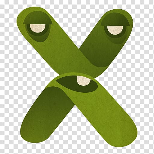 letter X , symbol green grass font, Exel transparent background PNG clipart