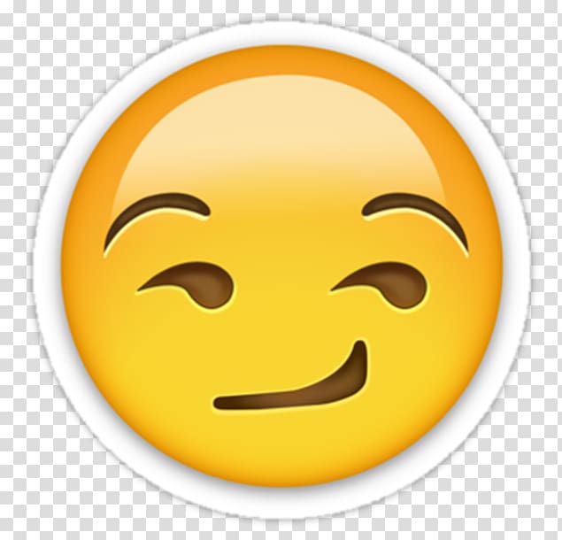 Emoji Emoticon Flirting Smirk Sticker, Emoji transparent background PNG clipart