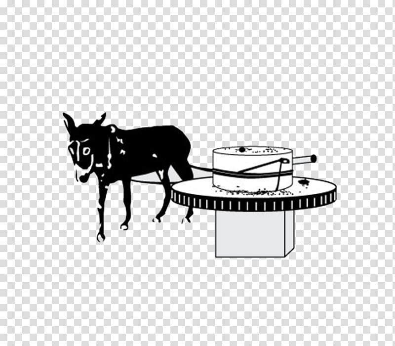 Cartoon Dog Illustration, Black donkey and stone transparent background PNG clipart