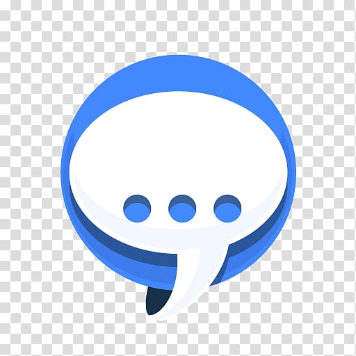 white and blue bubble speech, body jewelry symbol , Chat Dots transparent background PNG clipart