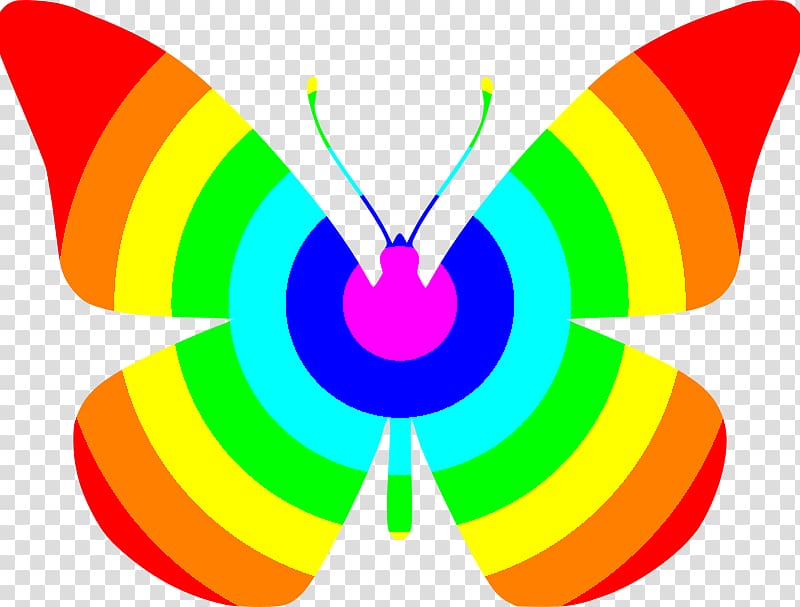 Butterfly Color Rainbow Yellow , seven color rainbow transparent background PNG clipart