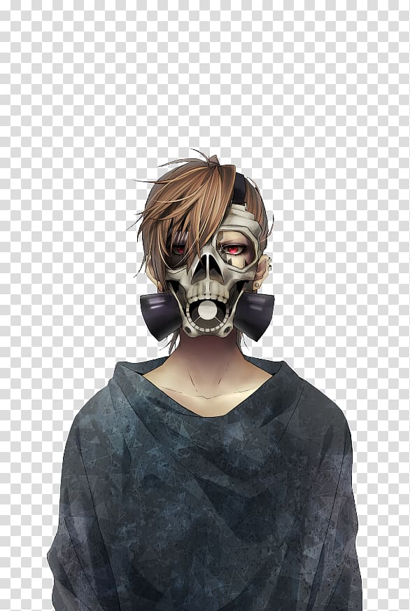 Gas mask Anime Drawing, mask transparent background PNG clipart