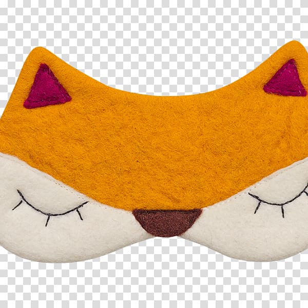 Red fox Sleep Stuffed Animals & Cuddly Toys Mask, sleeping mask transparent background PNG clipart